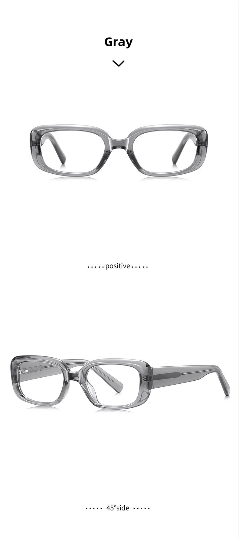 Kocolior Unisex Full Rim Square Acetate Photochromic Reading Glasses 412241.