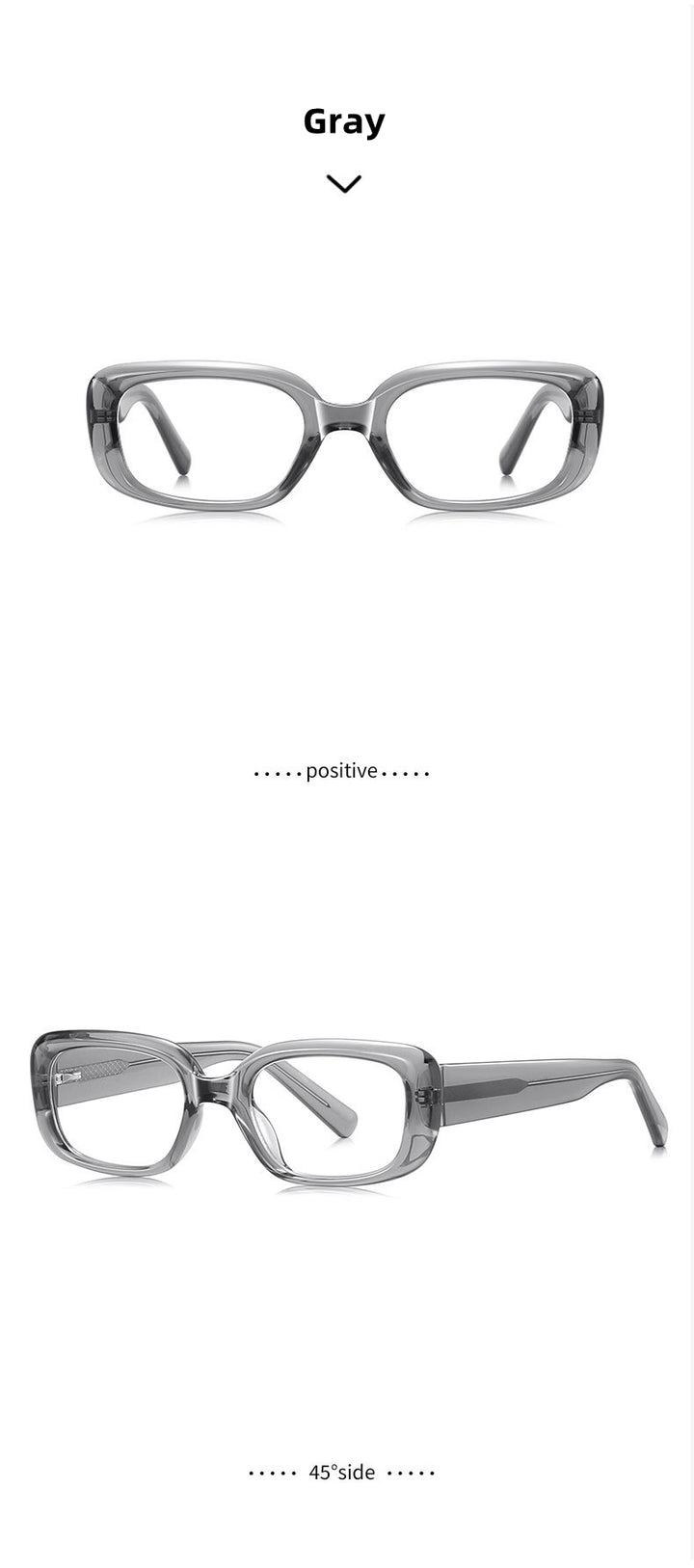 Kocolior Unisex Full Rim Square Acetate Photochromic Reading Glasses 412241.