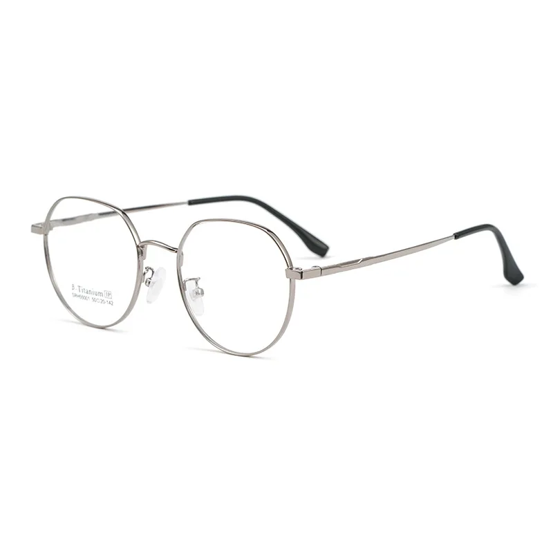 Gmei Optical SRH55001 women's round titanium prescription eyeglasses — view 5