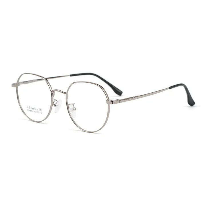 Gmei Optical SRH55001 women's round titanium prescription eyeglasses — view 5