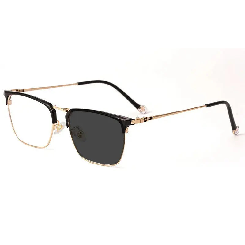 Kocolior Unisex Full Rim Square Titanium Alloy Hyperopic Reading Glasses 8628.