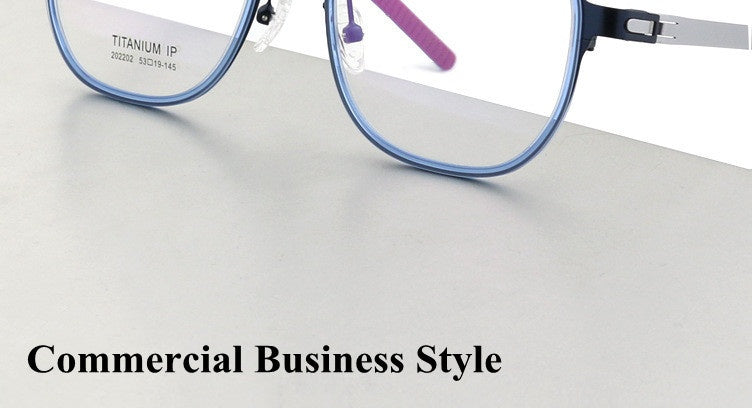 Chashma Ochki Unisex Full Rim Square Double Bridge Titanium Eyeglasses 4422 — view 3 | Chashma Ochki at FuzWeb