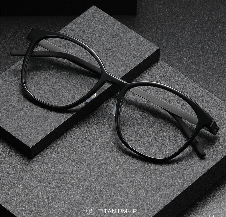 Aimee Womens Full Rim Square Acetate Titanium Eyeglasses 41851 — view 1 | Aimee at FuzWeb