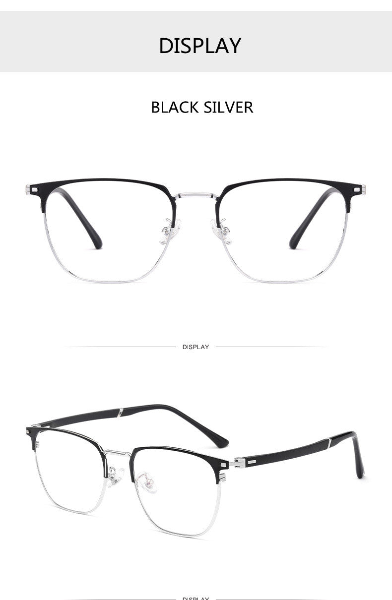 Kocolior Unisex Full Rim Square Titanium Alloy Hyperopic Reading Glasses 6120 — view 4 | Kocolior at FuzWeb