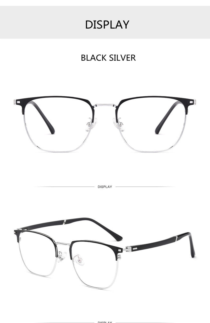 Kocolior Unisex Full Rim Square Titanium Alloy Hyperopic Reading Glasses 6120 — view 4 | Kocolior at FuzWeb