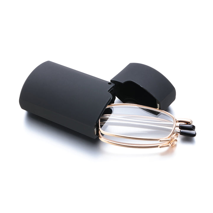Gootrades Unisex Full Rim Square Alloy Foldable Reading Glasses 5923.