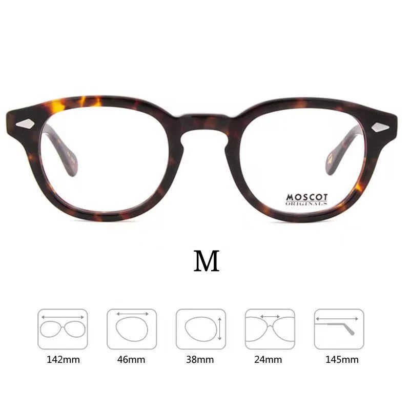 Yimaruili Unisex Full Rim Round Acetate Eyeglasses Three Sizes Y1915 — view 24 | Yimaruili Eyeglasses at FuzWeb
