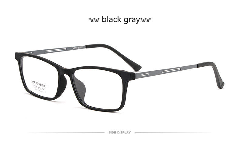 Kocolior Unisex Full Rim Square Titanium Alloy Hyperopic Reading Glasses 9824.