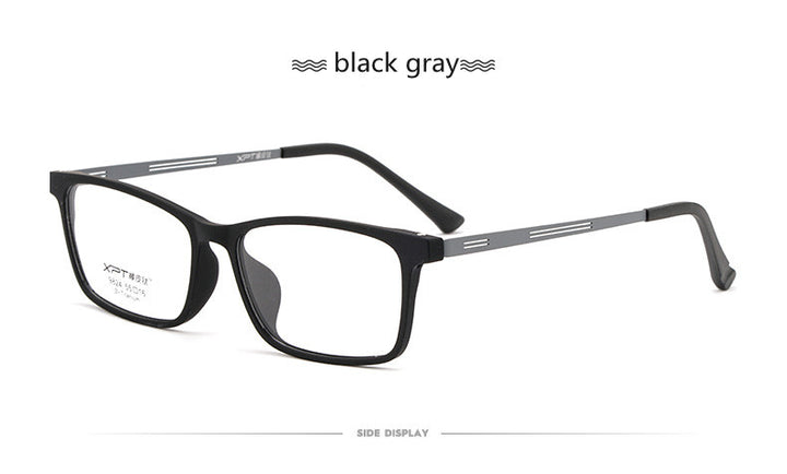 Kocolior Unisex Full Rim Square Titanium Alloy Hyperopic Reading Glasses 9824.