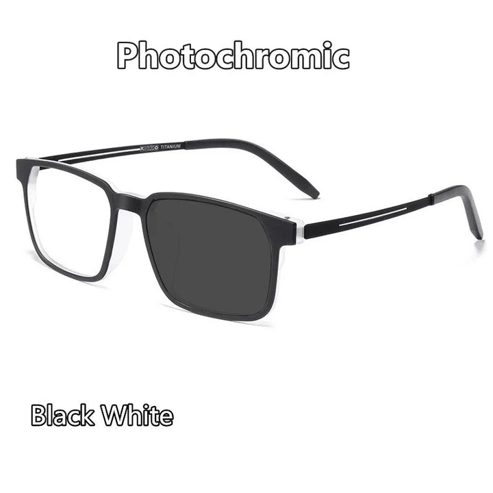 Kocolior Unisex Full Rim Square Tr 90 Titanium Hyperopic Reading Glasses 88781.