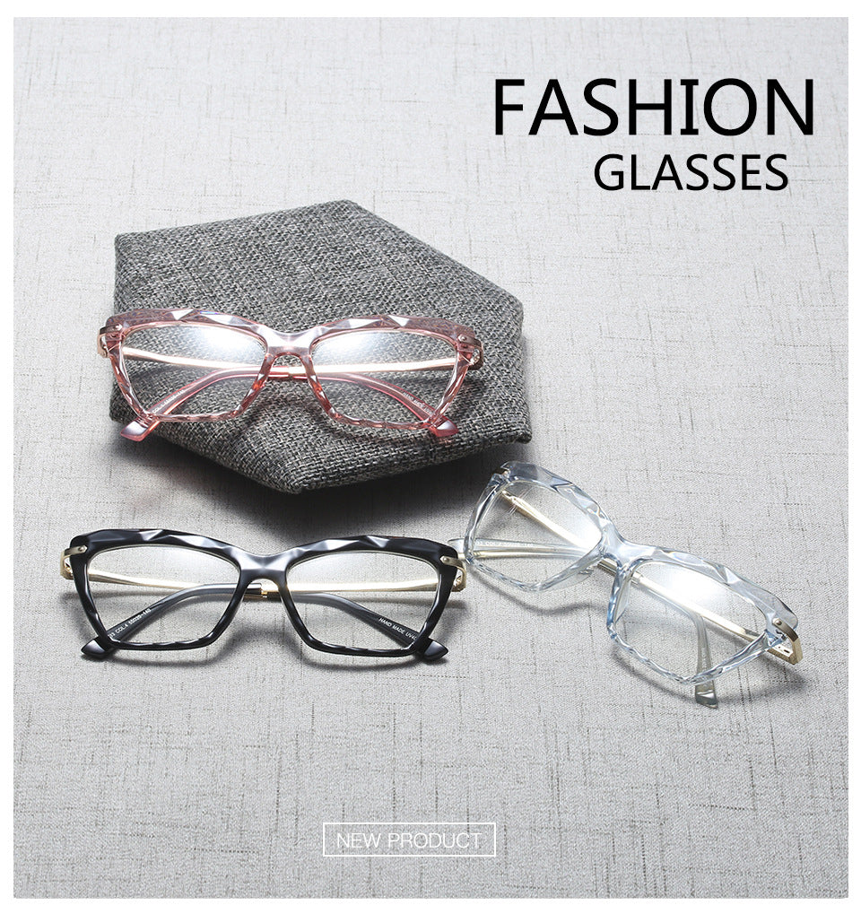 CCspace Womens Full Rim Rectangle Cat Eye Resin Alloy Frame Eyeglasses 45591 — view 2 | CCspace at FuzWeb