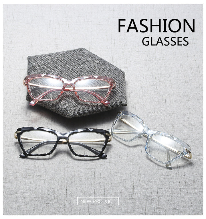 CCspace Womens Full Rim Rectangle Cat Eye Resin Alloy Frame Eyeglasses 45591 — view 2 | CCspace at FuzWeb