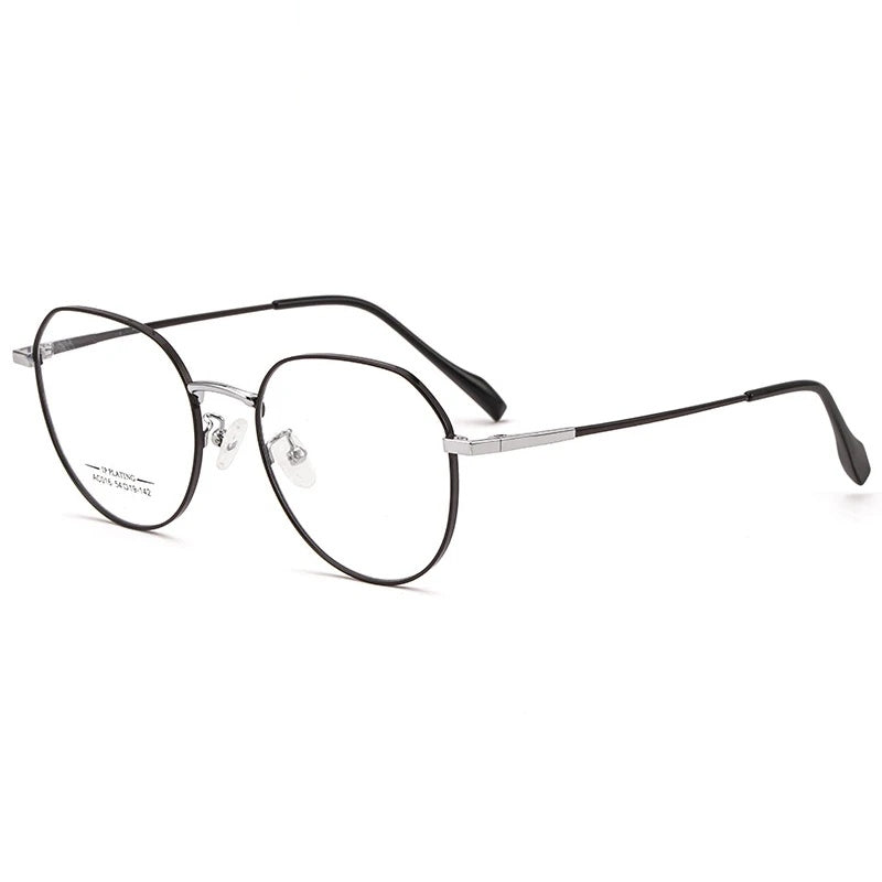 Chashma Ottica Unisex Full Rim Round Stainless Steel Eyeglasses Ac016
