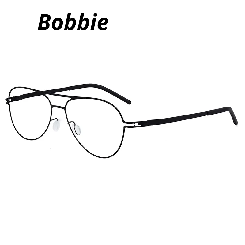 Bobbie Unisex Full Rim Oval Double Bridge Steel Eyeglasses 524316