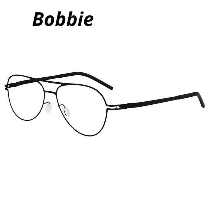 Bobbie Unisex Full Rim Oval Double Bridge Steel Eyeglasses 524316