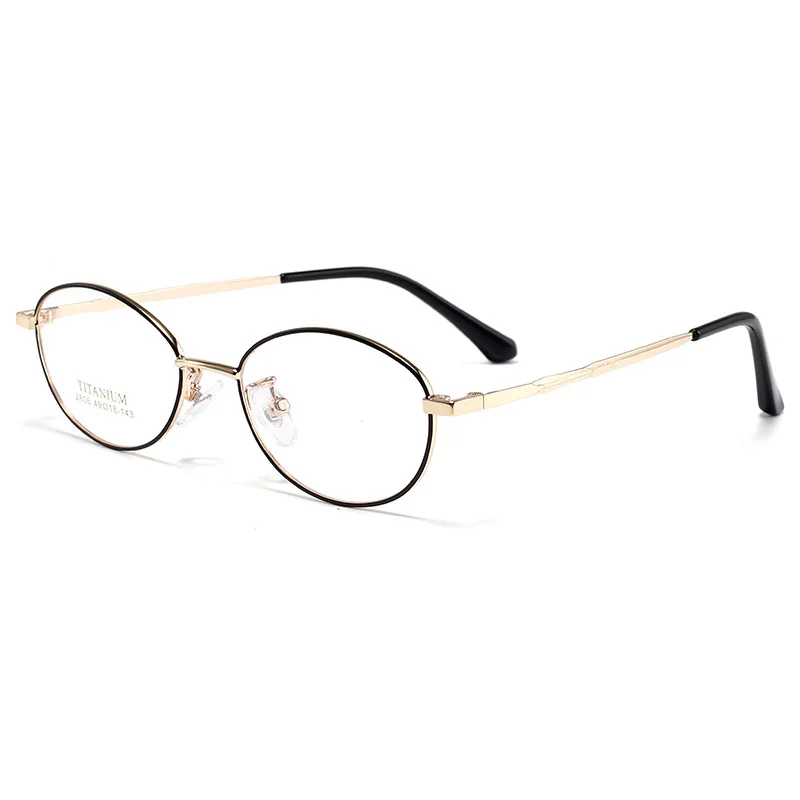 Gmei Optical 2806K women's oval alloy prescription eyeglasses — view 3