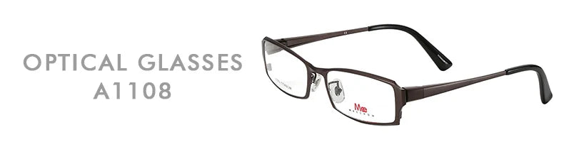 Meeshow Womens Full Rim Square Titanium Reading Glasses 71108 — view 1 | Meeshow at FuzWeb