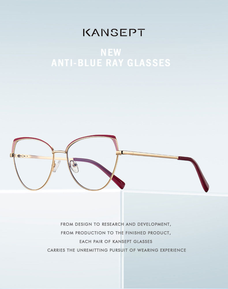 Kansept Womens full Rim Oval Cat Eye Tr 90 Alloy Reading Glasses 3105 — view 1 | Kansept at FuzWeb