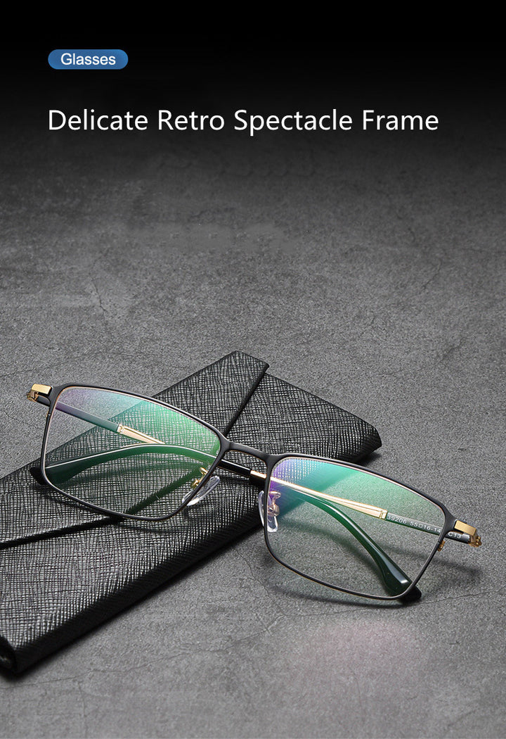 Kocolior Unisex Full Rim Square Titanium Alloy Hyperopic Reading Glasses 39206 — view 1 | Kocolior at FuzWeb