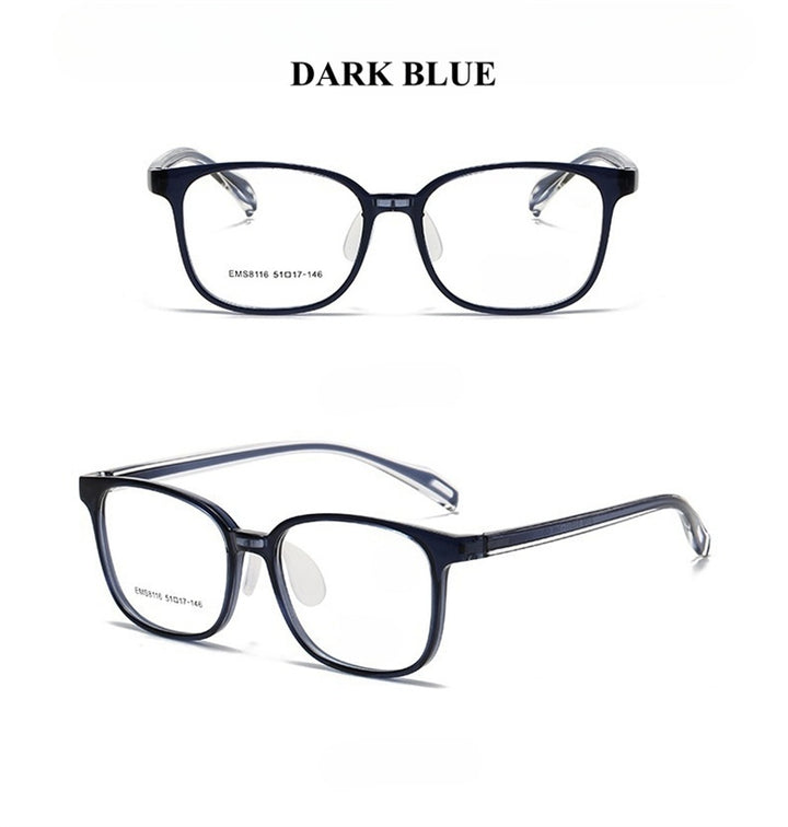 Chashma Ochki Unisex Full Rim Square Tr 90 Titanium Eyeglasses 938116.
