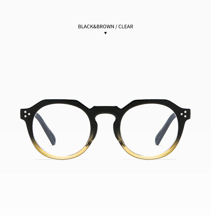 Kocolior Unisex Full Rim Round Acetate Reading Glasses 3395 — view 13 | Kocolior at FuzWeb