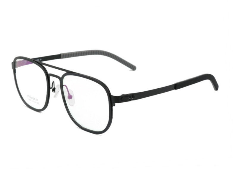 Chashma Ochki Unisex Full Rim Square Double Bridge Titanium Eyeglasses 4422.