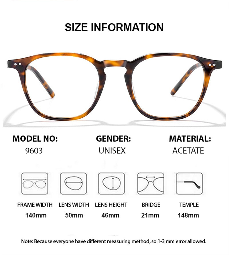 Chashma Ottica Unisex Full Rim Round Square Acetate Eyeglasses 409603 — view 1 | Chashma Ottica at FuzWeb