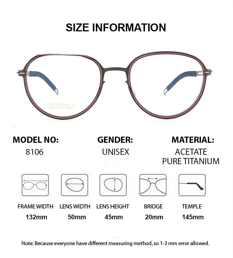 Chashma Ottica Womens Full Rim Oval Round Acetate Titanium Eyeglasses 68106 — view 2 | Chashma Ottica at FuzWeb