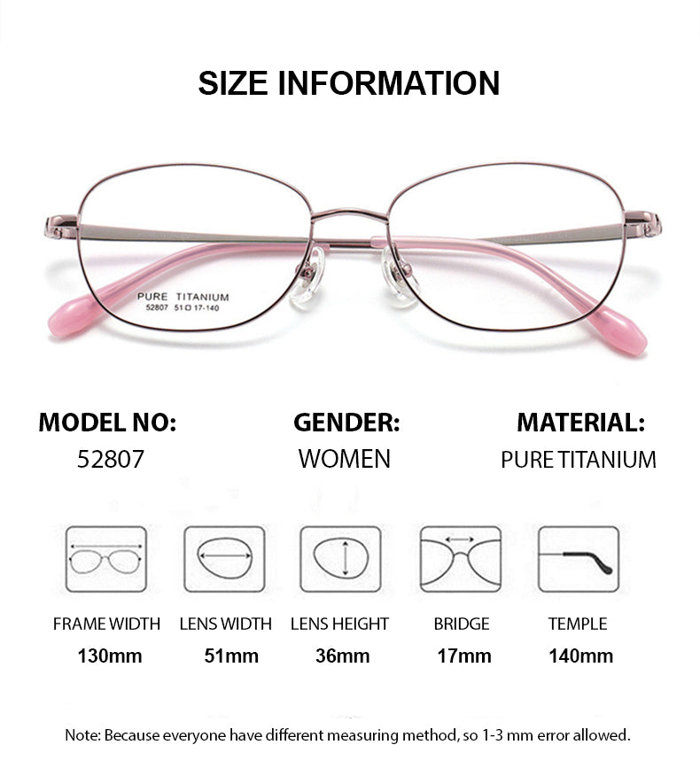 Summer Flower Womens Full Rim Oval Square Titanium Eyeglasses 852807 — view 1 | Summer Flower at FuzWeb