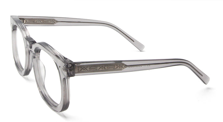 Esnbie Unisex Full Rim Oval Square Thick Acetate Eyeglasses 230359.