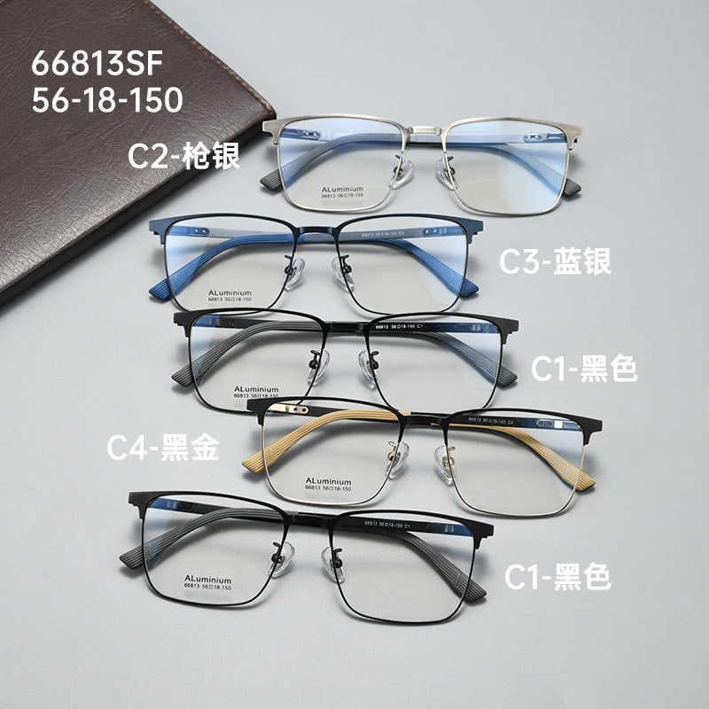 Bclear Mens Full Rim Square Aluminum Magnesium Eyeglasses 668139 — view 1 | Bclear at FuzWeb