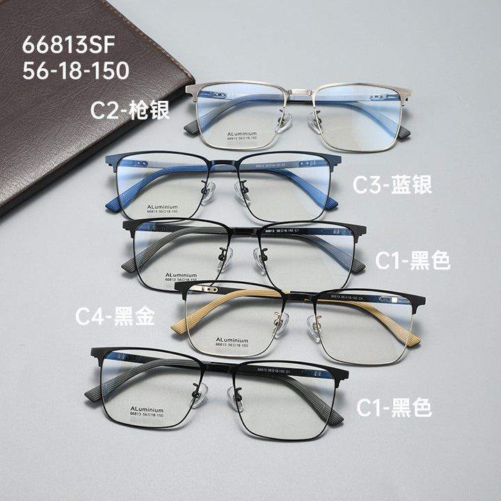 Bclear Mens Full Rim Square Aluminum Magnesium Eyeglasses 668139 — view 1 | Bclear at FuzWeb