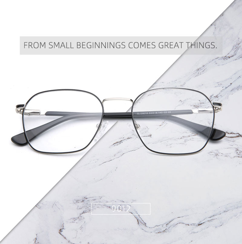 Laoyehui Unisex Eyeglasses Alloy Ultra Light Polygon Frame 9012 — view 1 | Laoyehui at FuzWeb