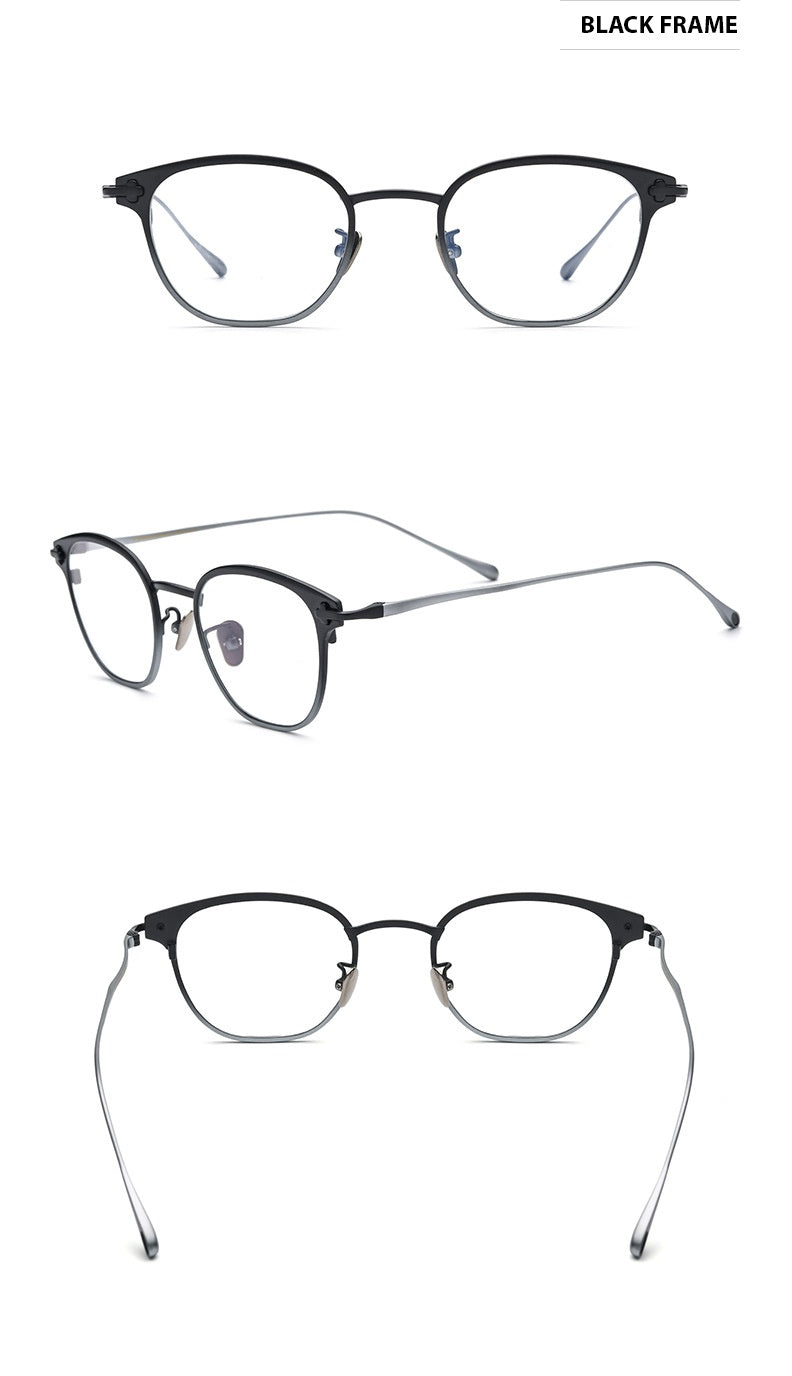 Chashma Ochki Unisex Full Rim Square Titanium Eyeglasses 314211.