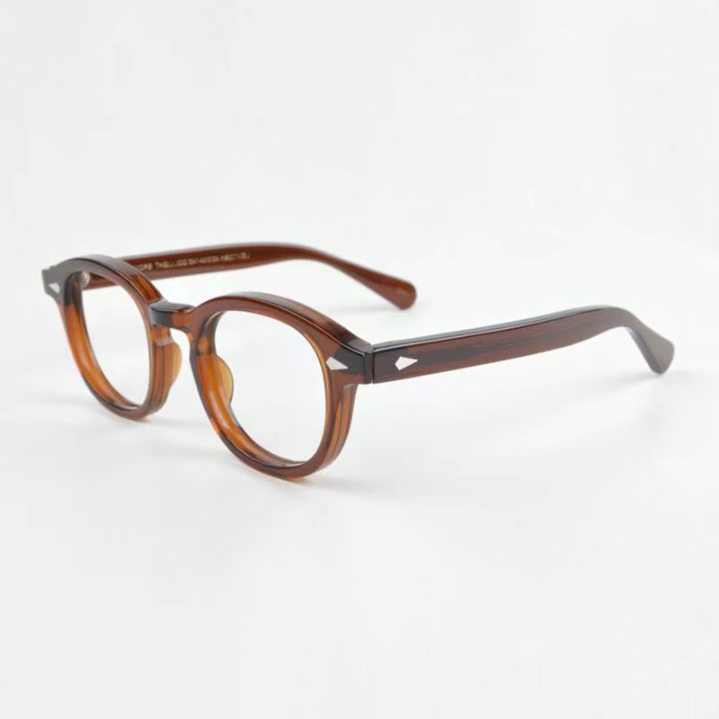 Yimaruili Unisex Full Rim Round Acetate Eyeglasses Three Sizes Y1915.