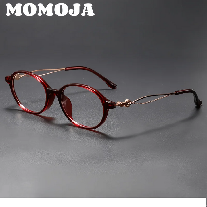 Momoja Women's Full Rim Oval Cat Eye Tr 90 Alloy Eyeglasses 726013