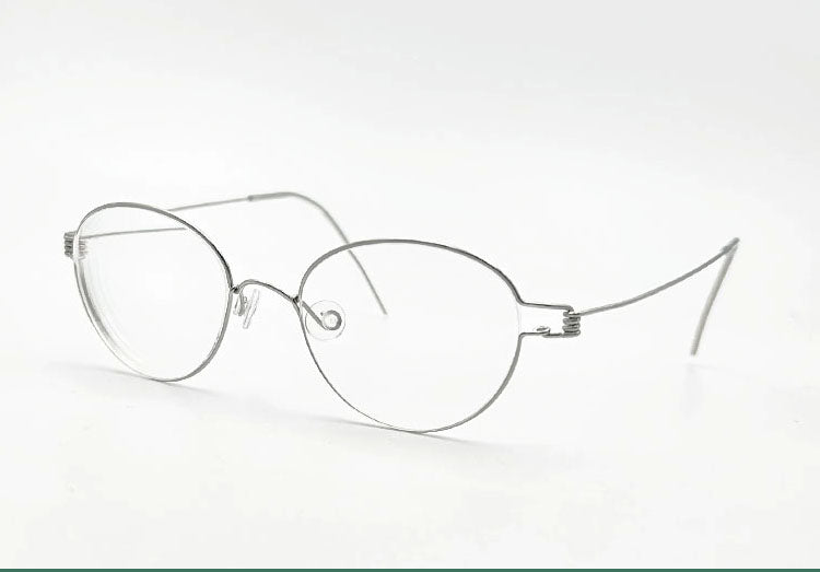 Yujo Unisex Full Rim Oval Steel Custom Nose Bridge Eyeglasses 150591 — view 3 | Yujo at FuzWeb