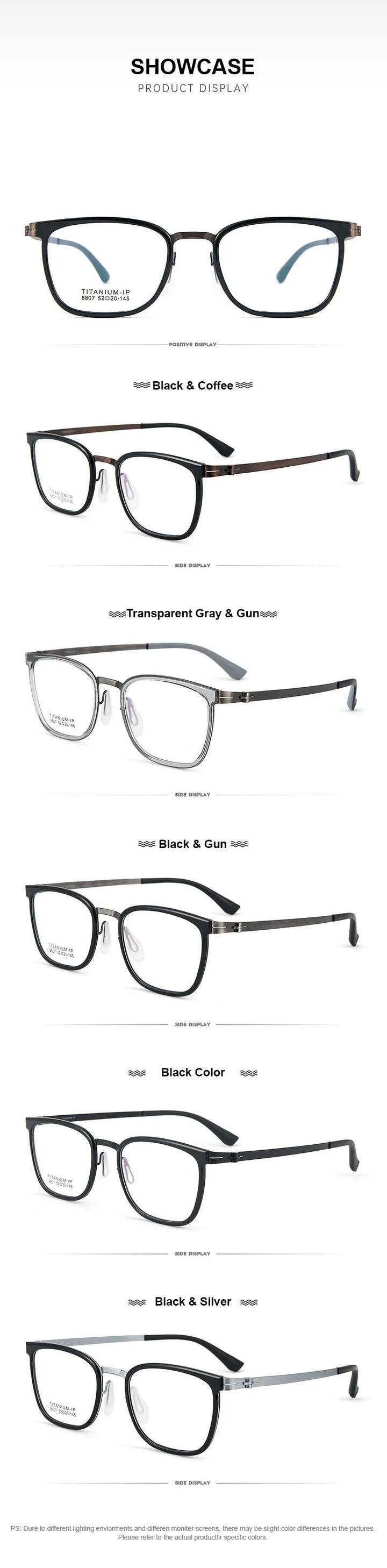 Chashma Unisex Full Rim Square Titanium Tr 90 Eyeglasses 8807 — view 13 | Chashma at FuzWeb