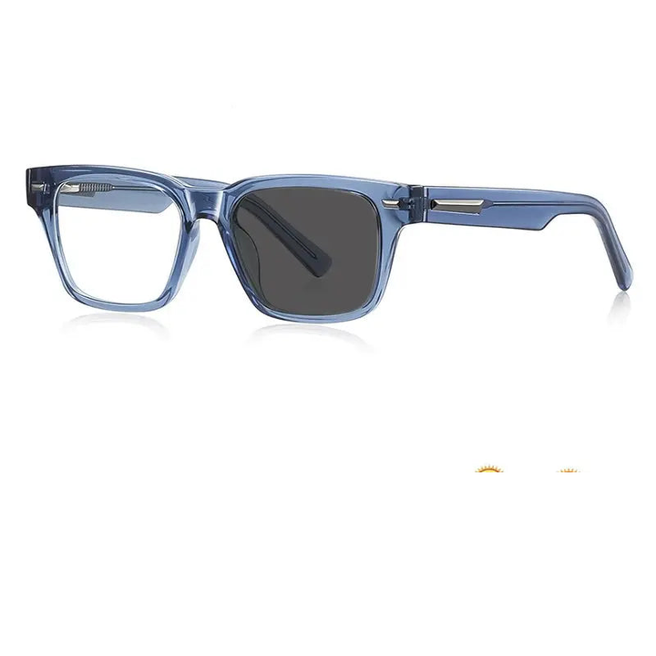 Kocolior Unisex Full Rim Square Acetate Photochromic Reading Glasses 421035.
