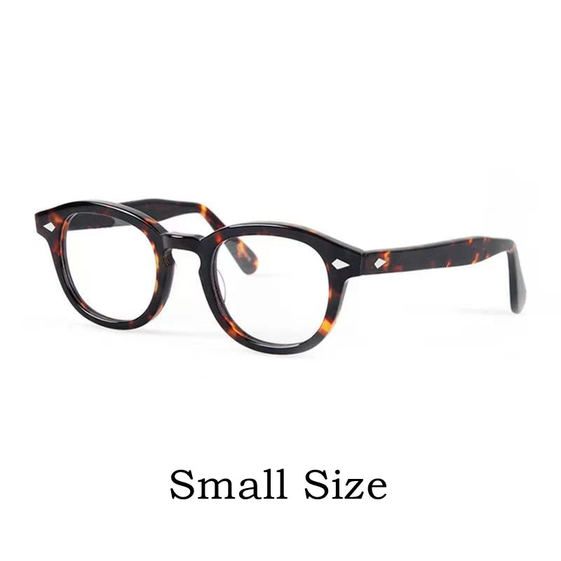 Yimaruili Unisex Full Rim Round Acetate Eyeglasses Three Sizes Y1915.