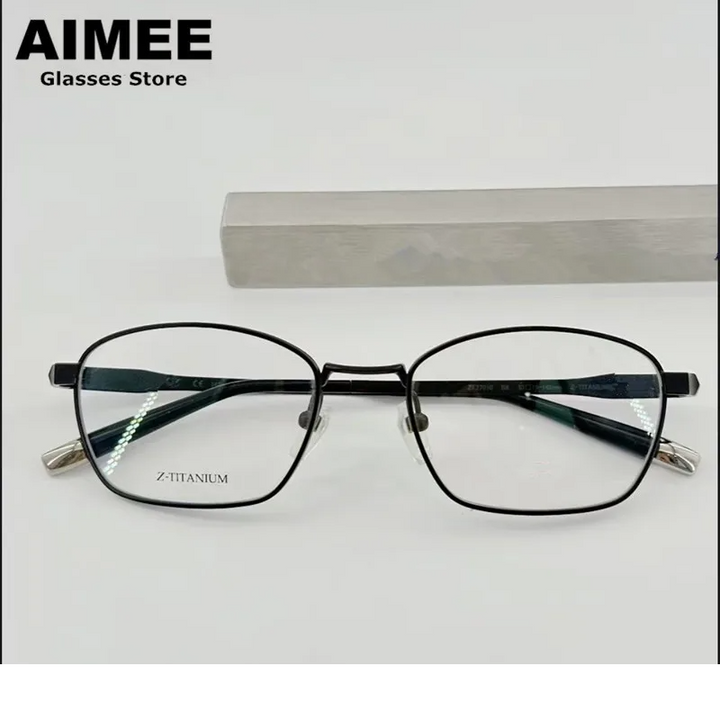 Aimee Unisex Full Rim Polygon Square Titanium Eyeglasses 327010