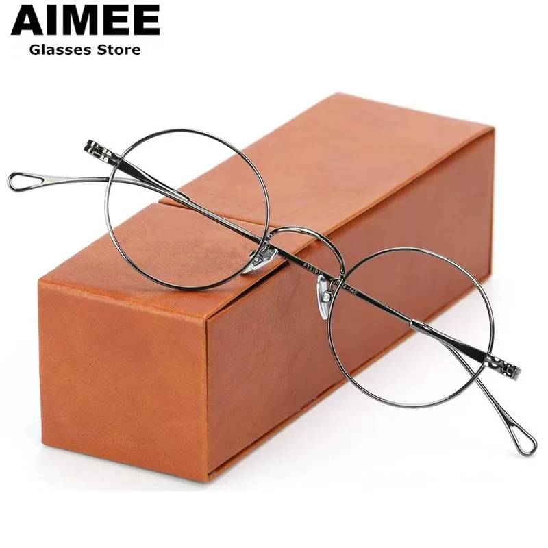 Aimee Women's Full Rim Round Titanium Eyeglasses 541505