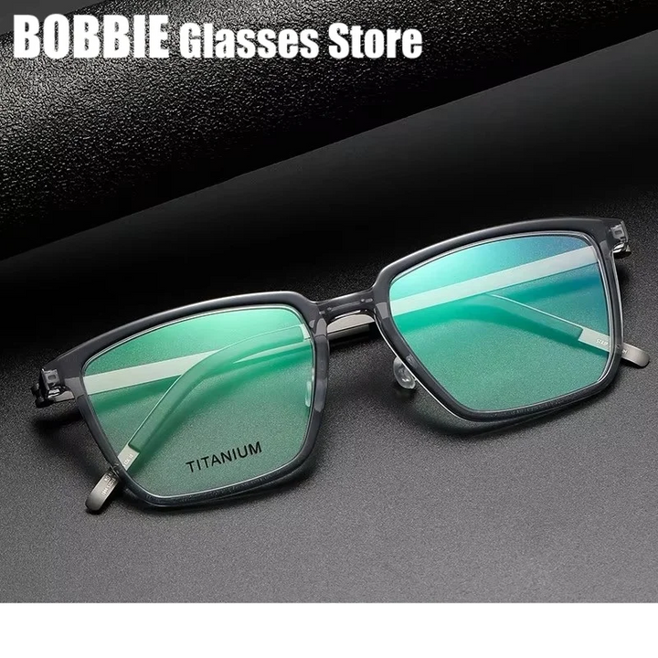 Bobbie Unisex Full Rim Square Titanium Acetate Eyeglasses 761844