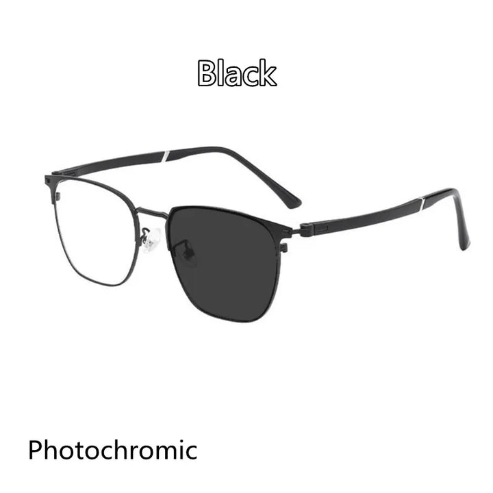 Kocolior Unisex Full Rim Square Titanium Alloy Hyperopic Reading Glasses 6120.