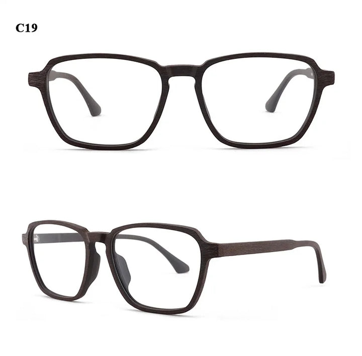 Hdcrafter Mens Full Rim Oversized Polygonal Square Wood Frame Eyeglasses 1694 — view 18 | Hdcrafter Eyeglasses at FuzWeb