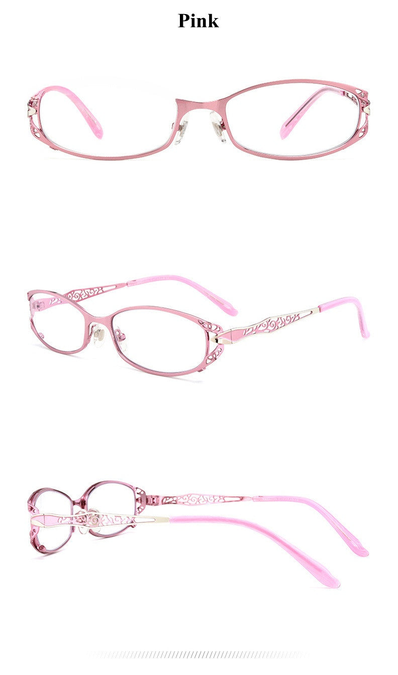 Chashma Ochki Womens Full Rim Oval Rectangle Stainless Steel Eyeglasses 8982 — view 9 | Chashma Ochki at FuzWeb