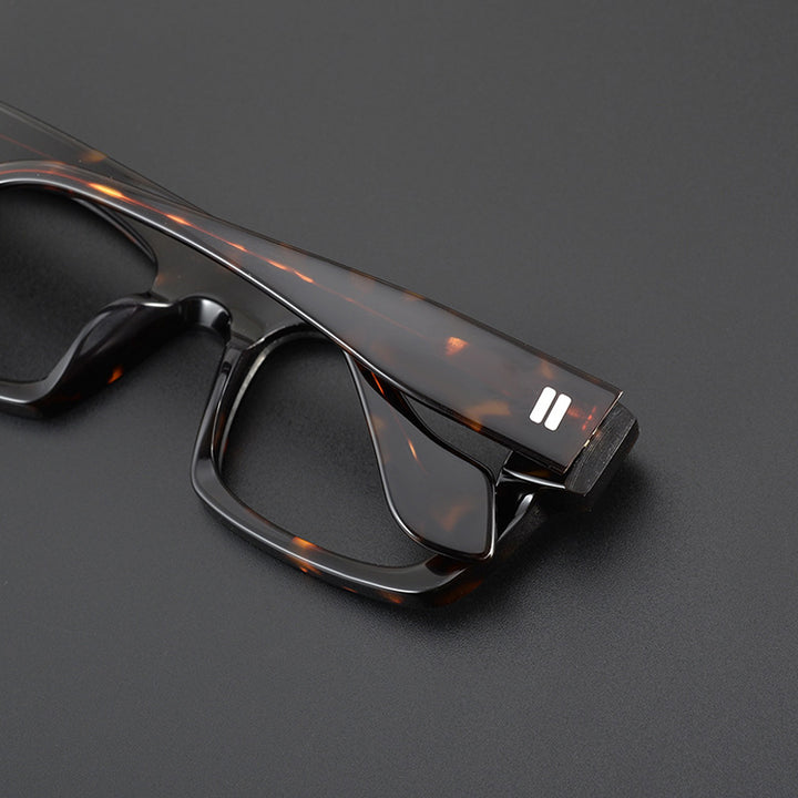 Gatenac Unisex Full Rim Square Acetate Eyeglasses Gxyj1087 — view 3 | Gatenac at FuzWeb