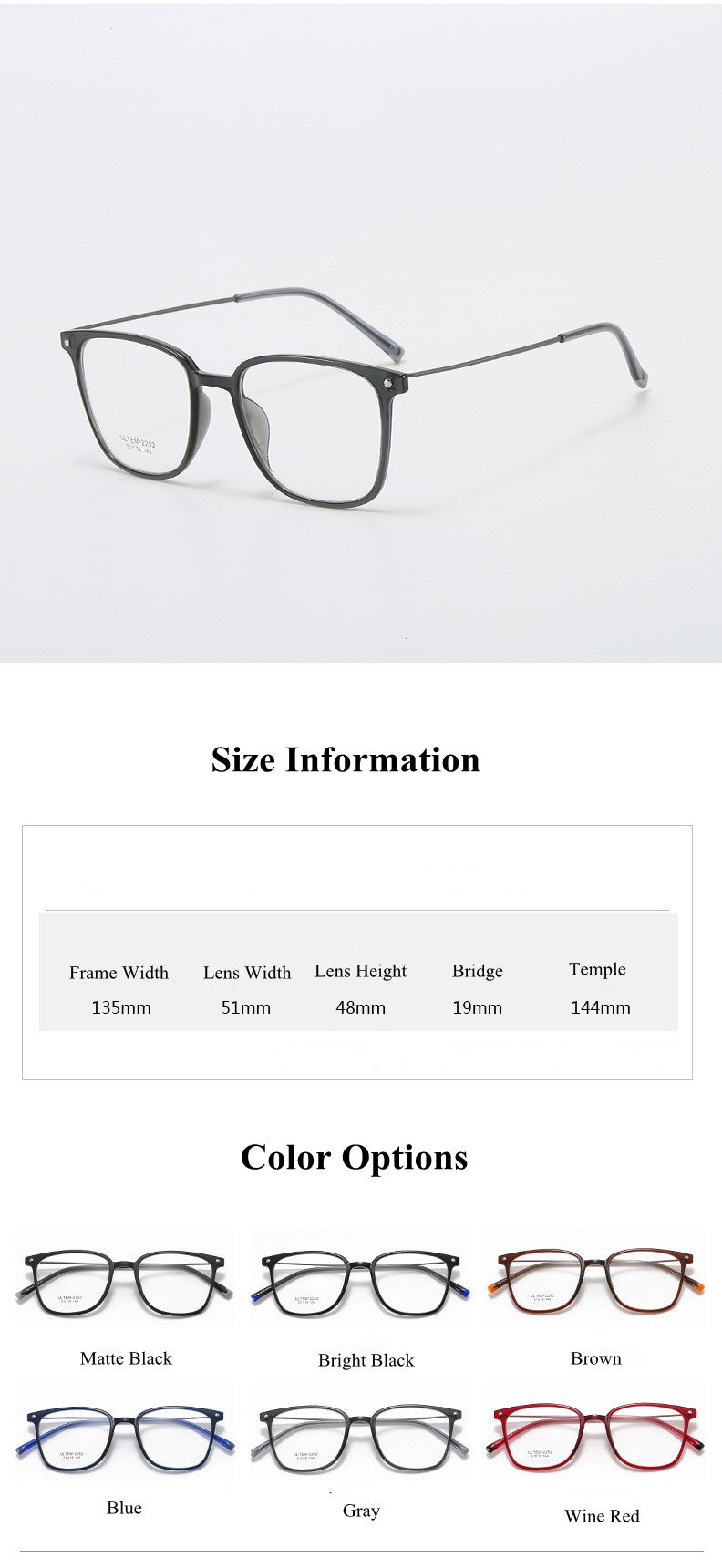 Chashma Ochki Womens Full Rim Square Ultem Alloy Eyeglasses 32252 — view 1 | Chashma Ochki at FuzWeb