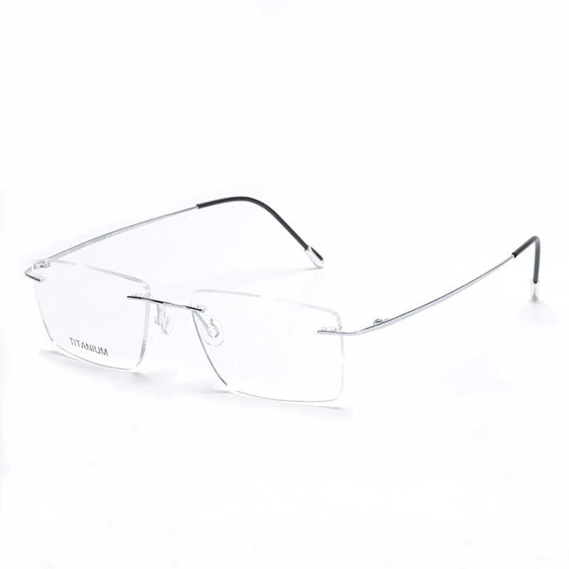 Chashma Ottica Unisex Rimless Titanium Prescription Eyeglasses 16011