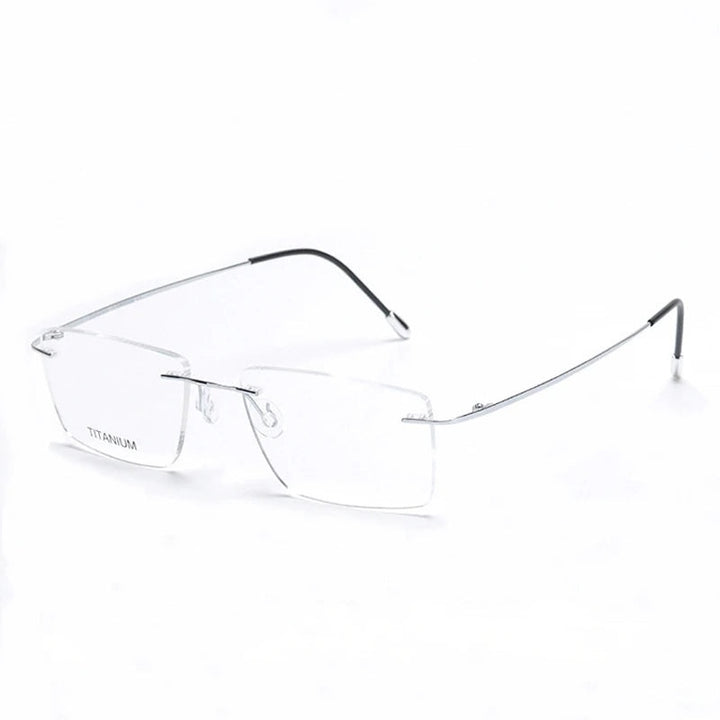 Chashma Ottica Unisex Rimless Titanium Prescription Eyeglasses 16011